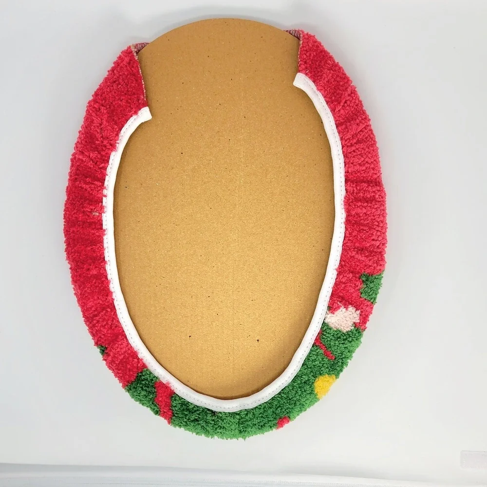 WonderShop Christmas Tree Toilet Seat Cover HOLIDAY Bathroom Decor Retro Style